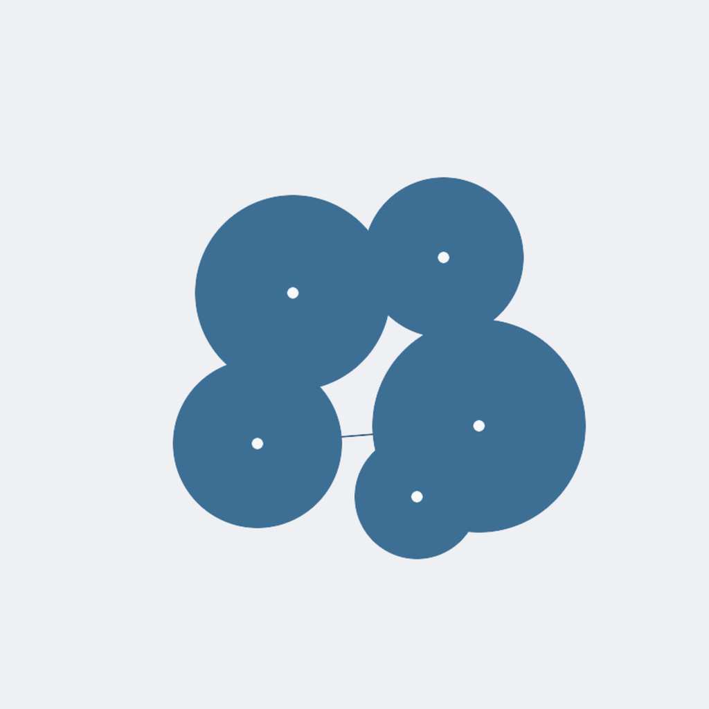 Abstract illustration of overlapping circles representing a fractional leadership team